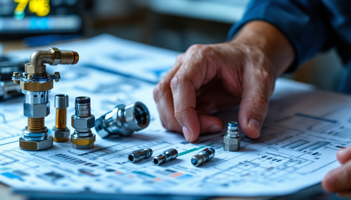 A photograph of a close-up of a professional engineer inspecting a variety of sprinkler wire connectors
