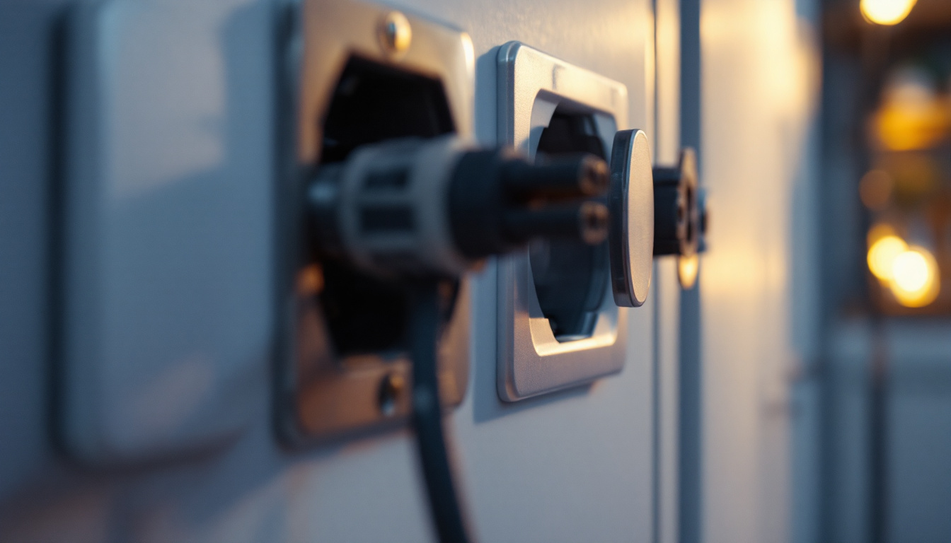 A photograph of a close-up of various clothes dryer outlet types