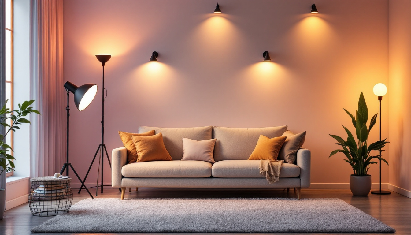 A photograph of a beautifully lit room featuring a variety of led dimmer lights in action