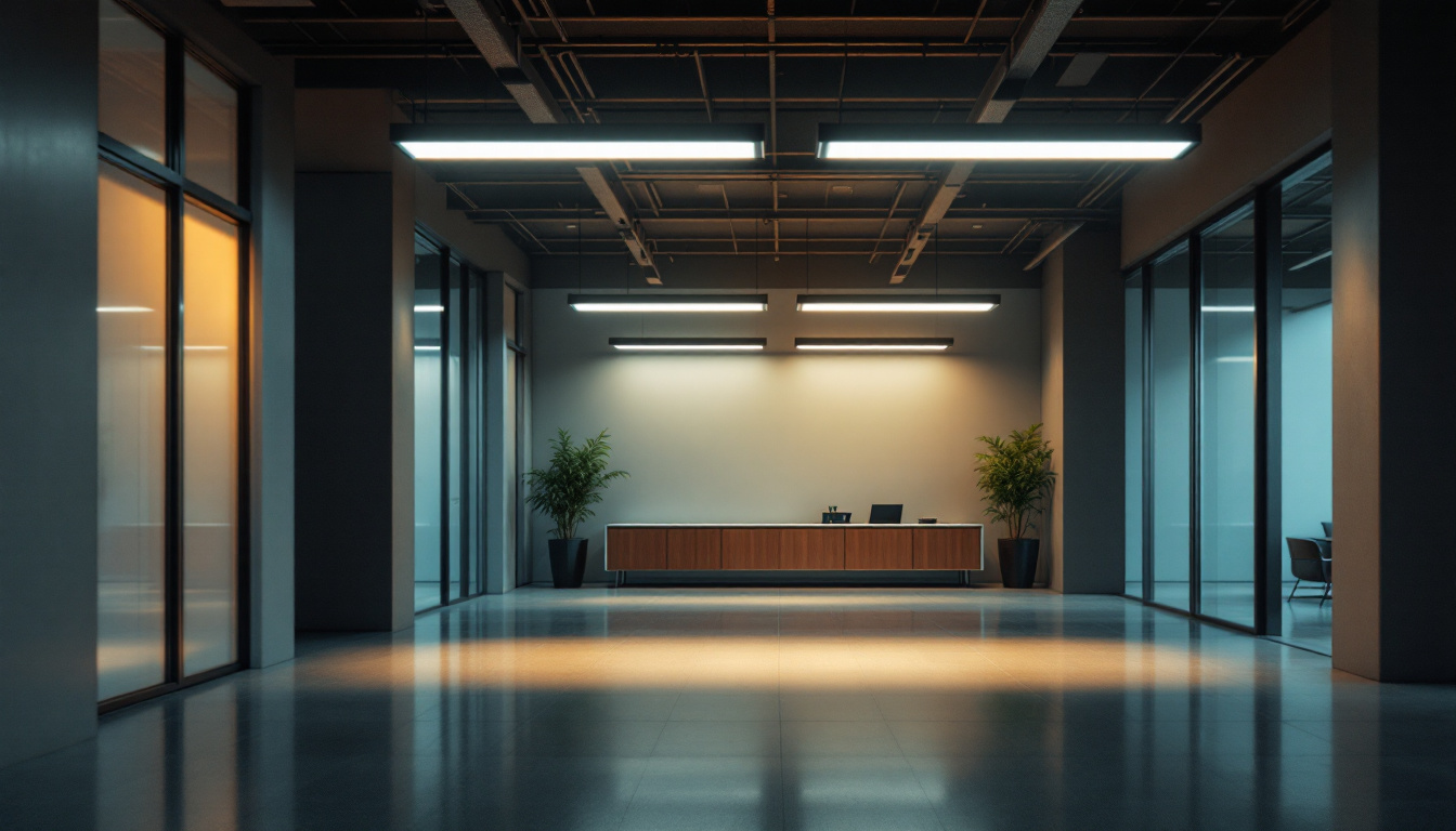 A photograph of a well-lit interior space featuring t8 led fixtures that highlights their soft