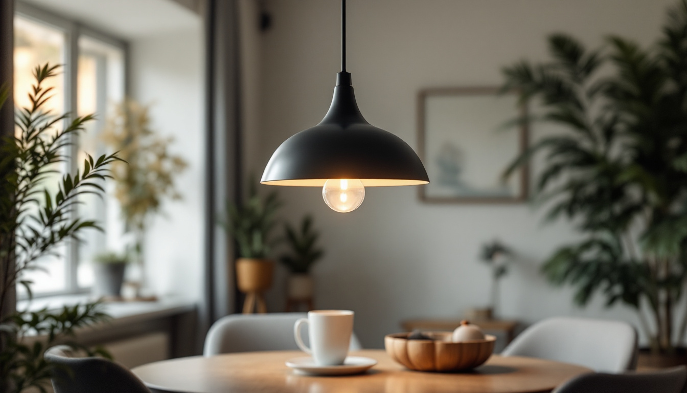 A photograph of a well-designed light fixture mount in a stylish interior setting