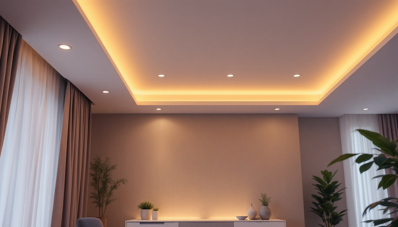 A photograph of a beautifully designed room showcasing recessed lighting in action