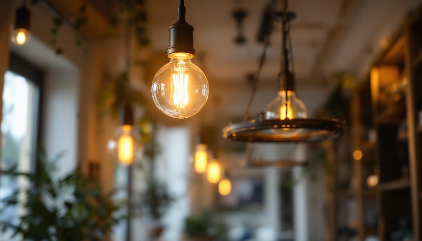 A photograph of a beautifully designed hanging light fixture in a well-lit space