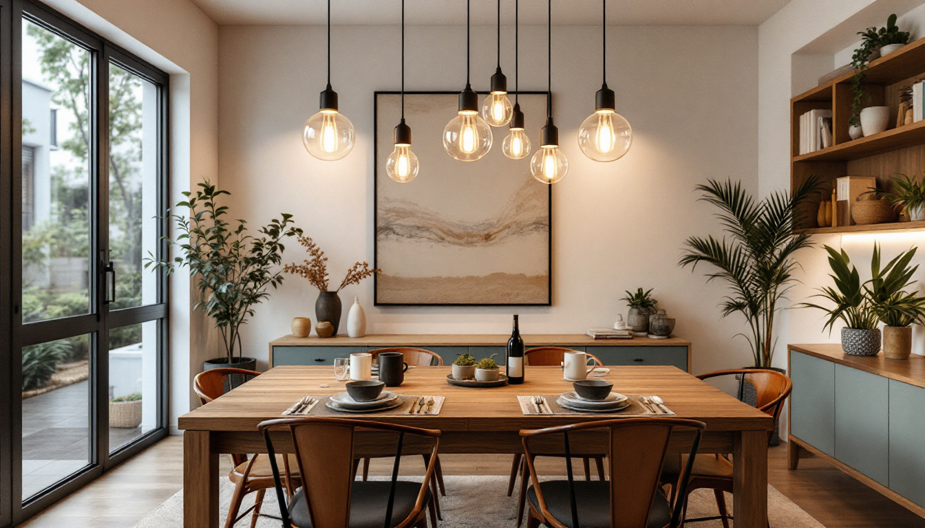 A photograph of a beautifully designed 24 pendant light installed in an aesthetically pleasing interior setting