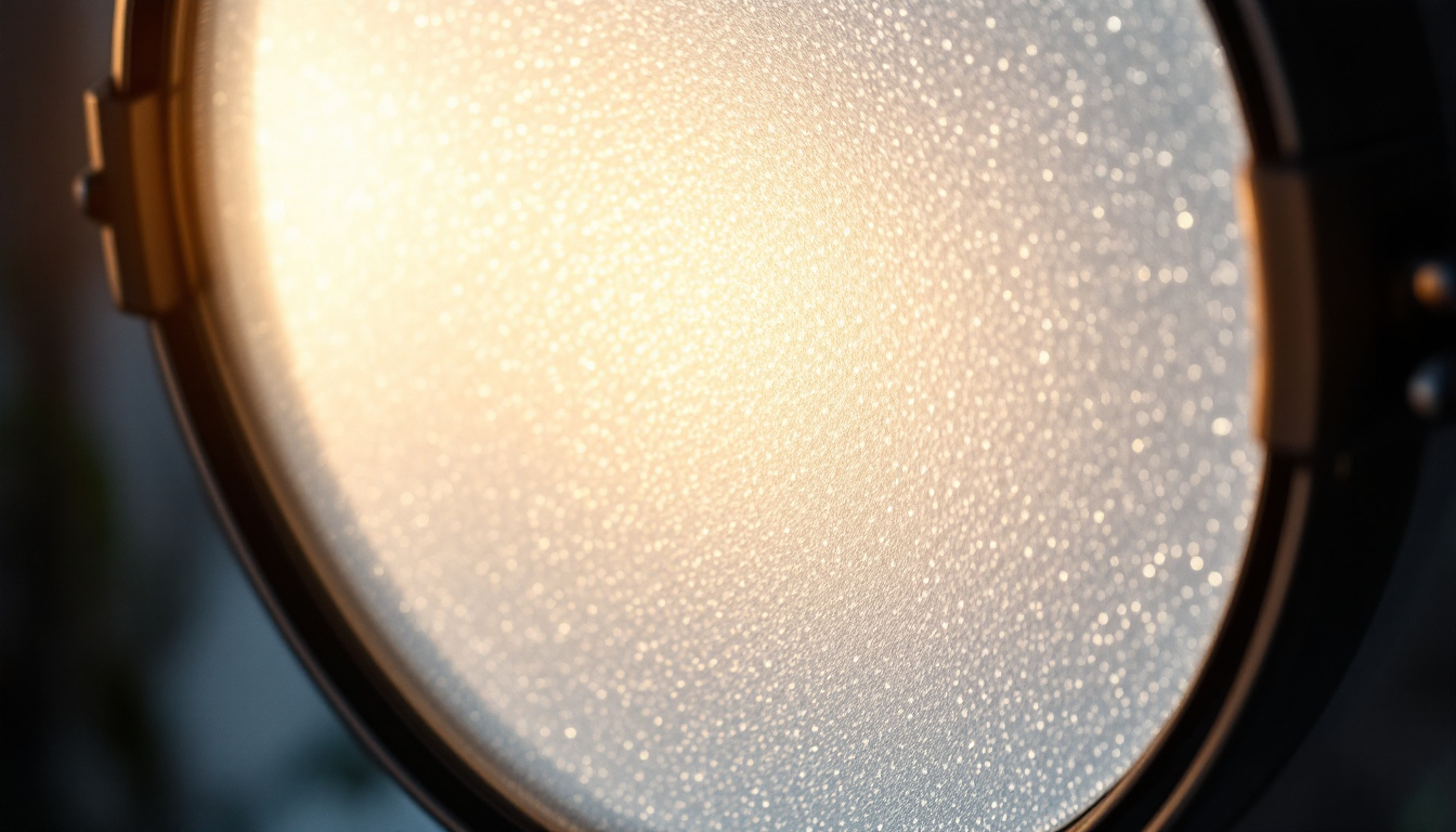 A photograph of a close-up shot of a diffuser light cover in a well-lit environment