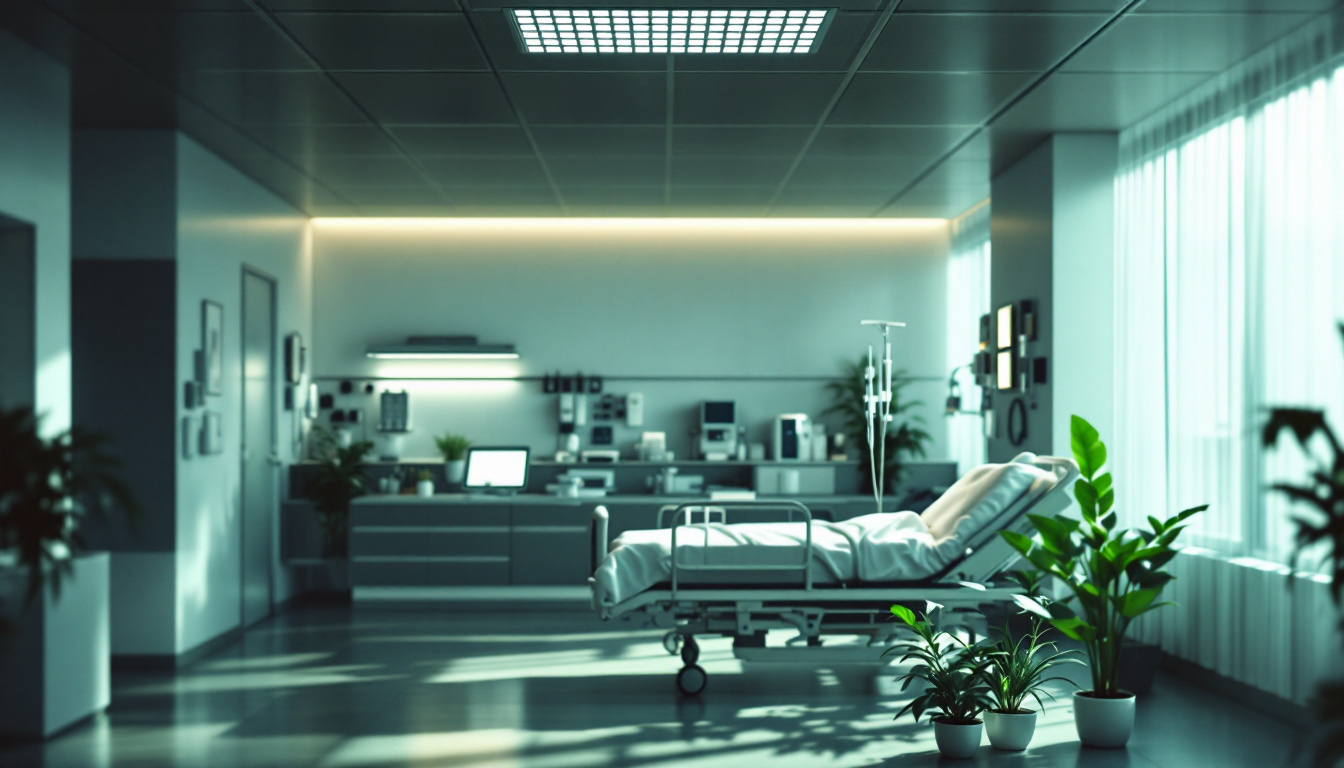 A photograph of a well-lit healthcare environment