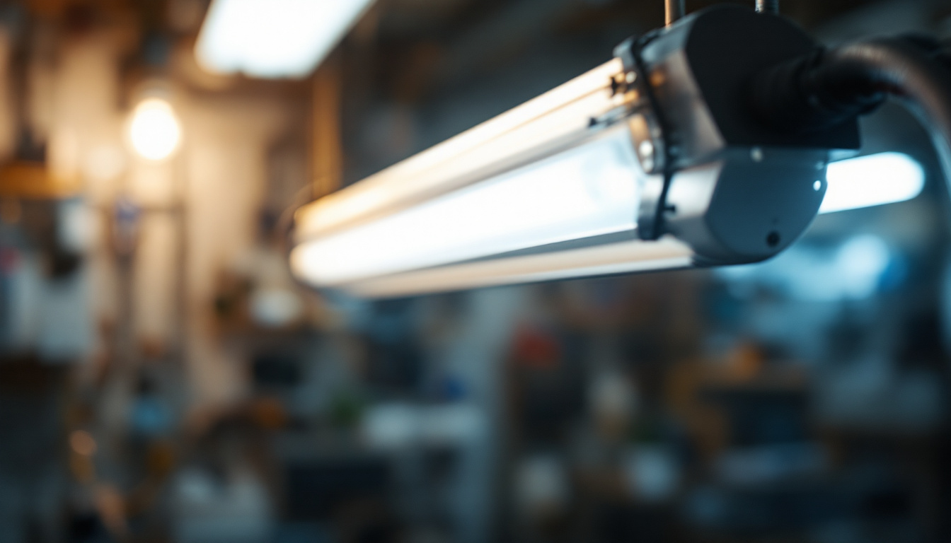 A photograph of a close-up of a fluorescent lamp's ballast