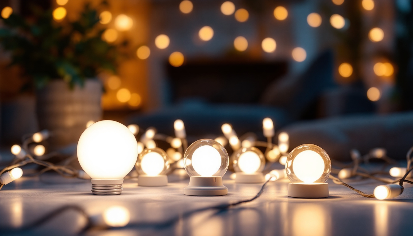 A photograph of a vibrant display of affordable led lights in a cozy home setting