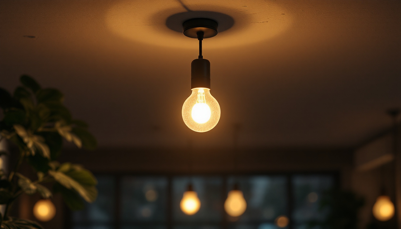 A photograph of a well-designed lighting fixture installation that illustrates the impact of plug twist technology on both the aesthetic and functional aspects of the space