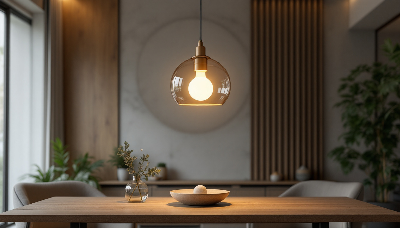 A photograph of a beautifully designed pendant light in a modern interior setting