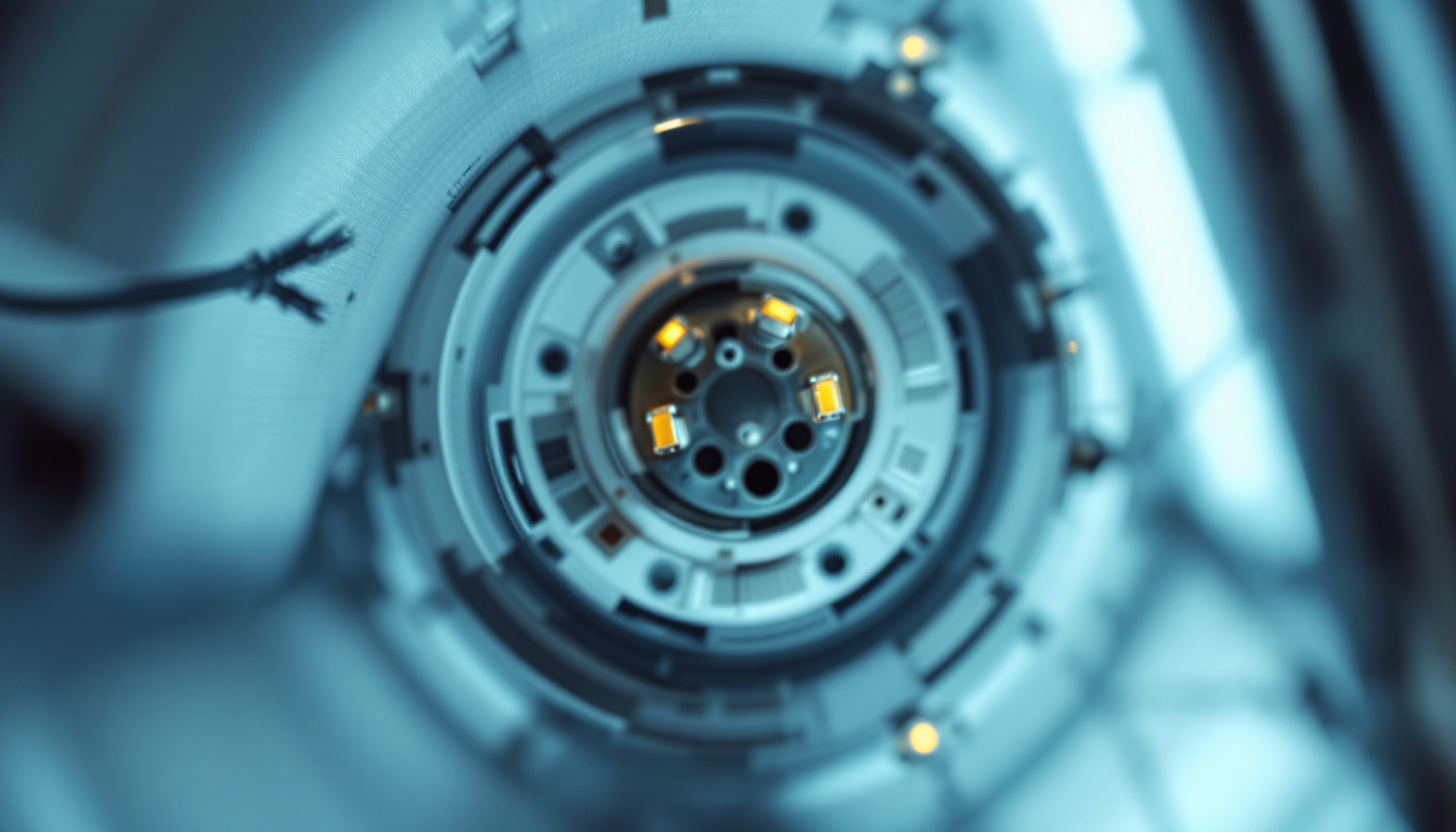 A photograph of a close-up of a fluorescent light fixture socket