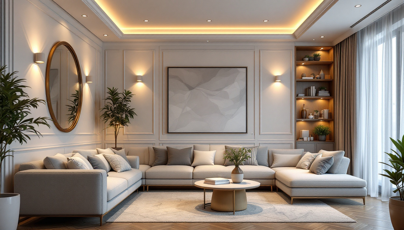 A photograph of a beautifully designed room featuring various recessed lighting options