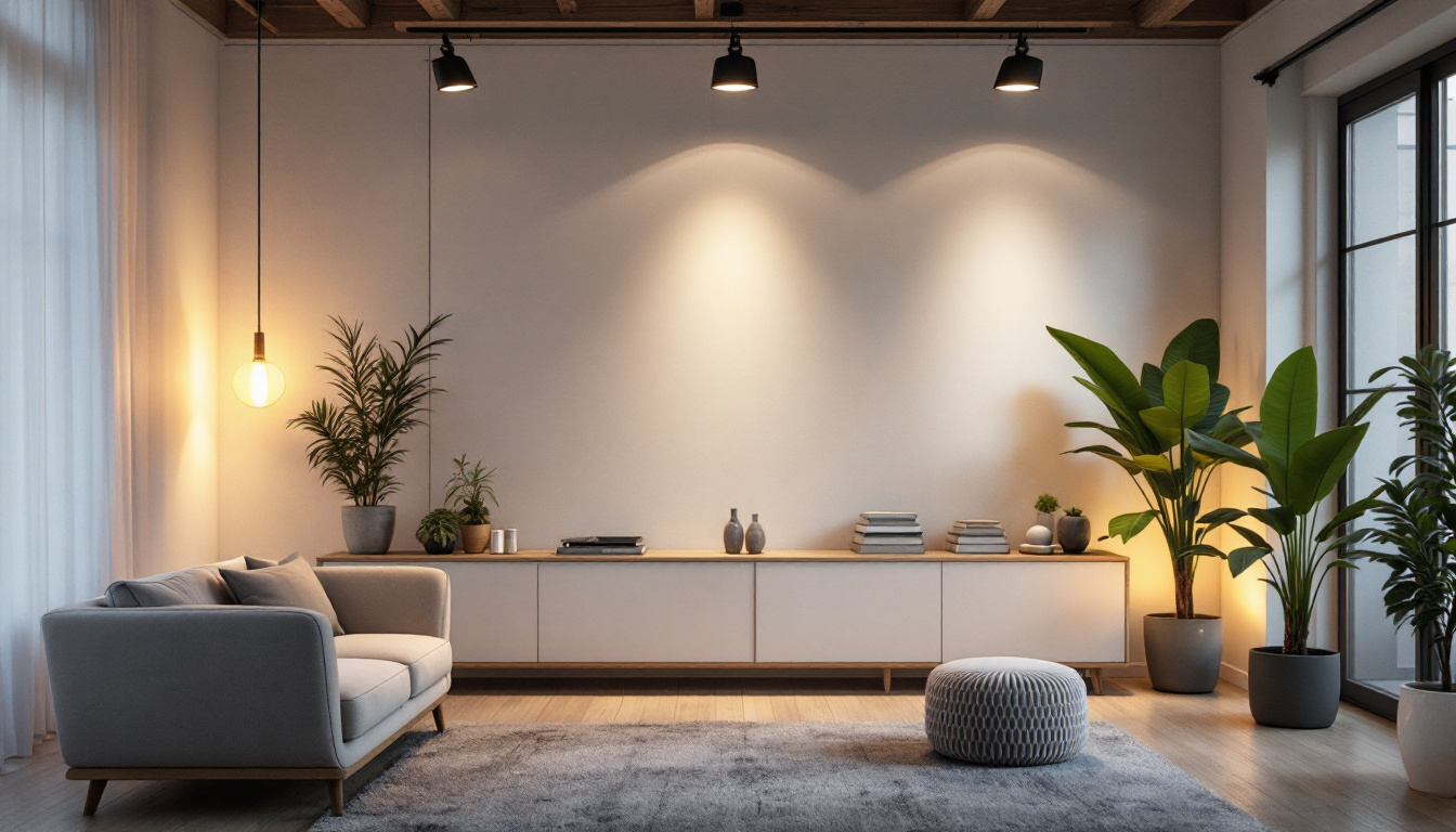 A photograph of a well-designed interior space showcasing new construction can lights in action