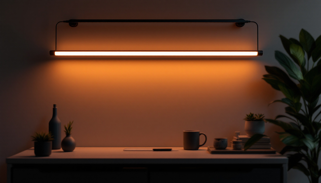 A photograph of a stylishly designed electric tube bar light in a modern setting
