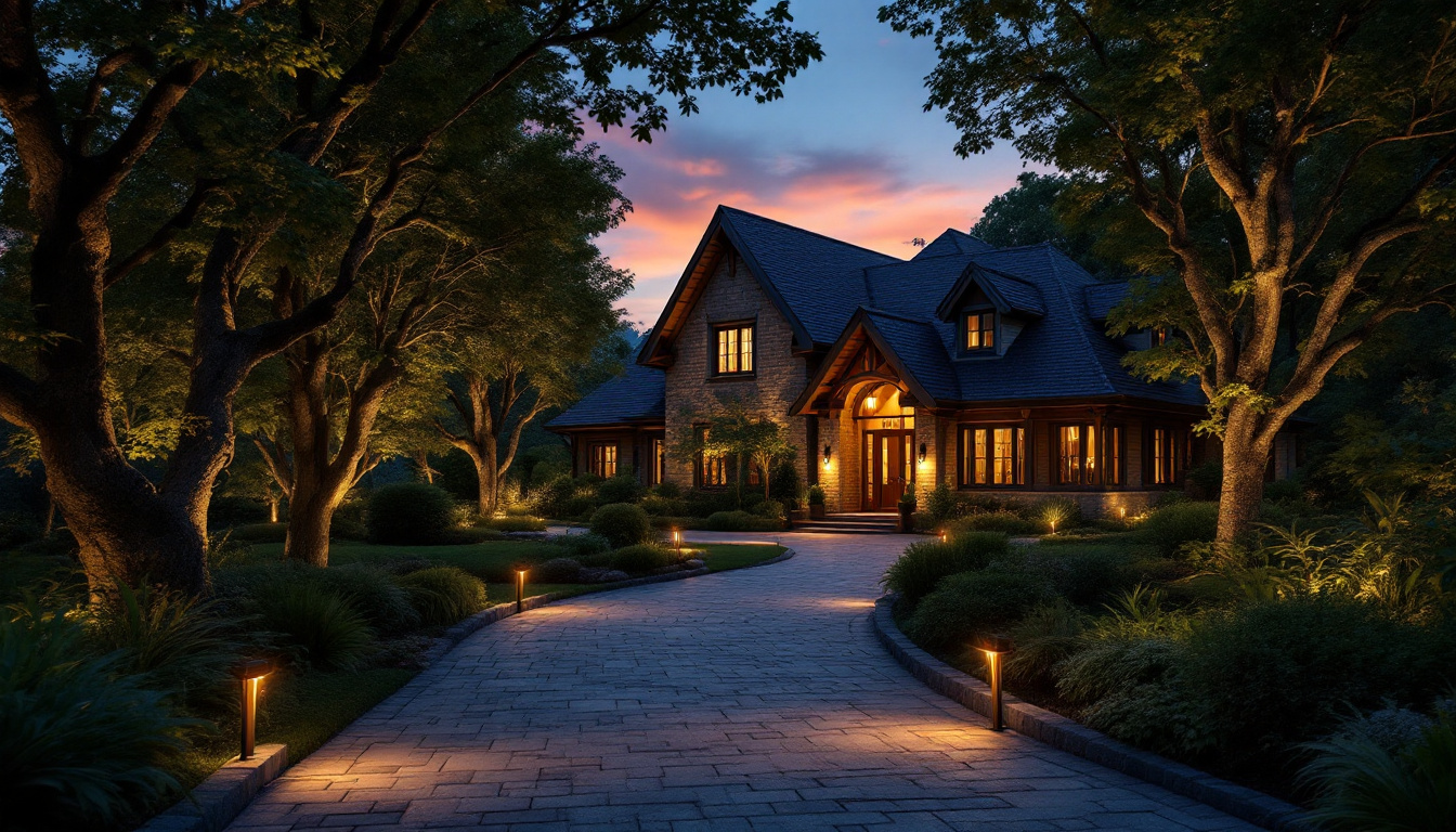A photograph of a beautifully illuminated landscape at dusk