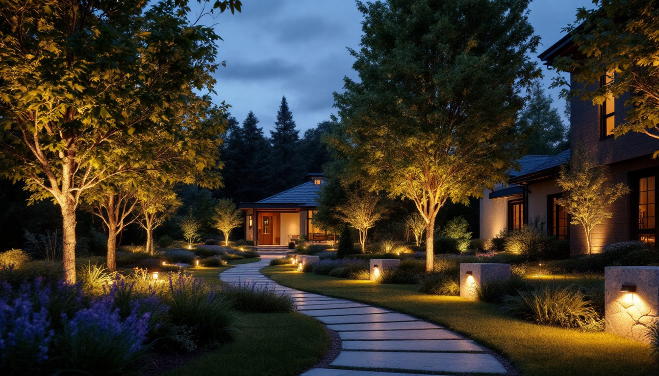 A photograph of a beautifully illuminated landscape at dusk