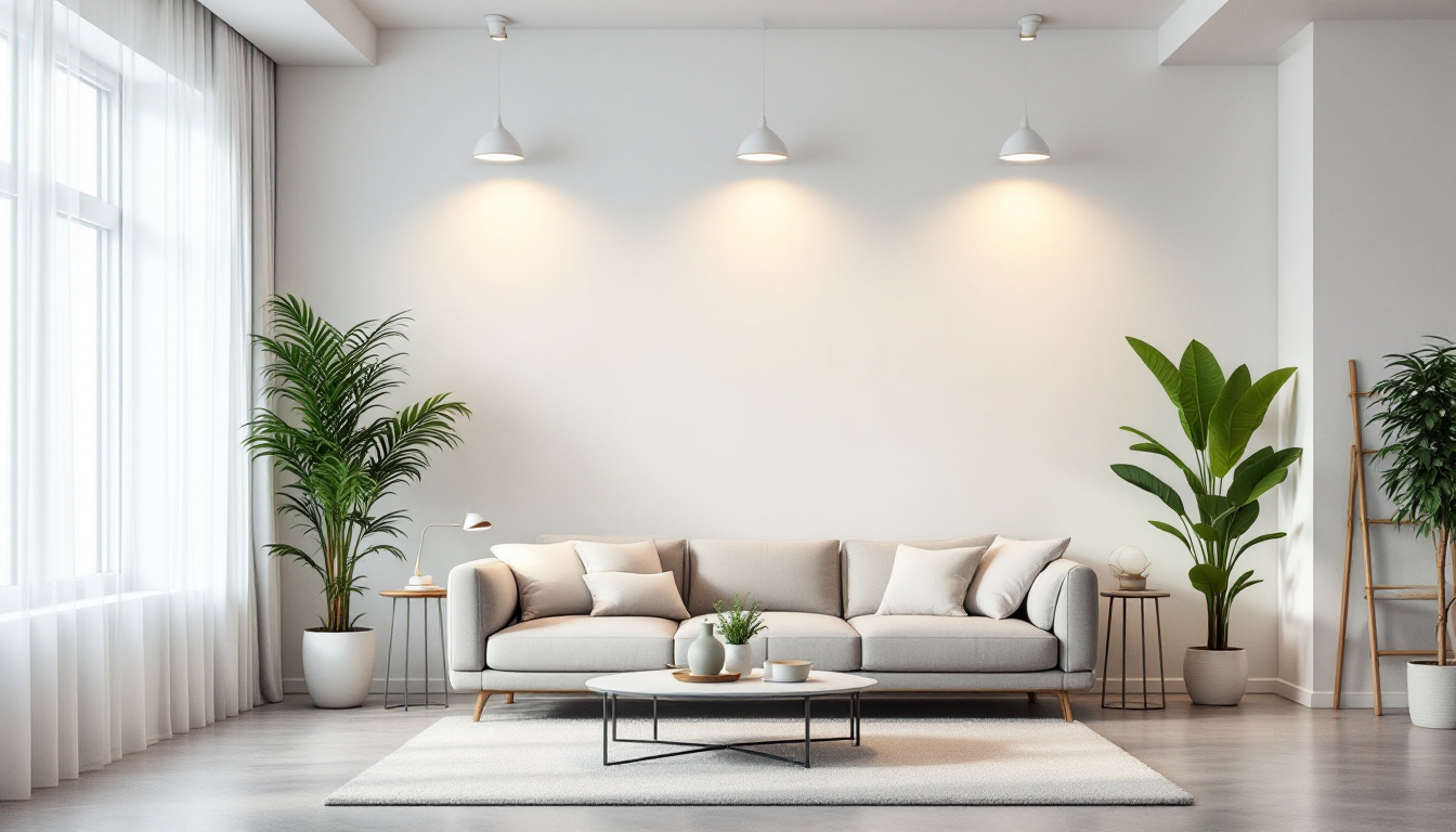 A photograph of a well-lit indoor space showcasing various lighting fixtures with different ic ratings