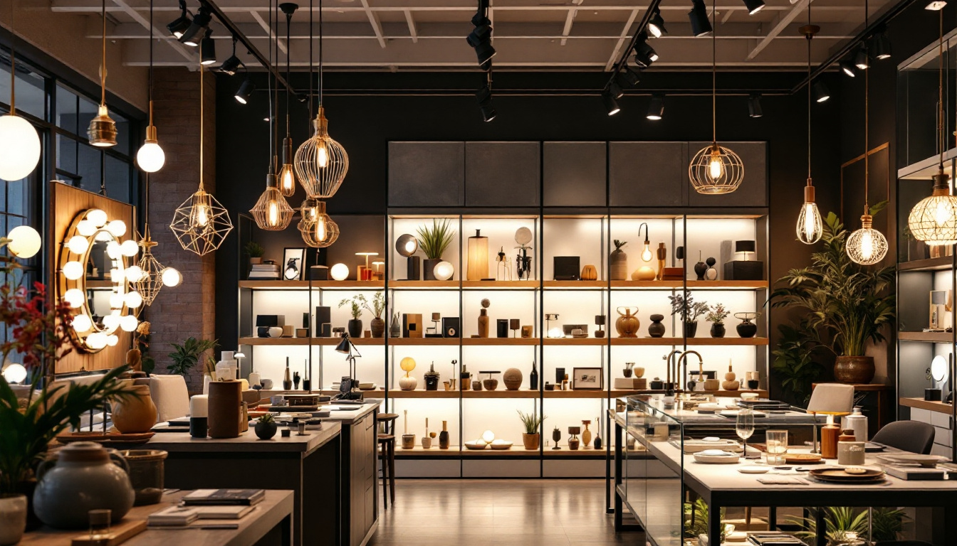 A photograph of a well-lit lighting store in phoenix