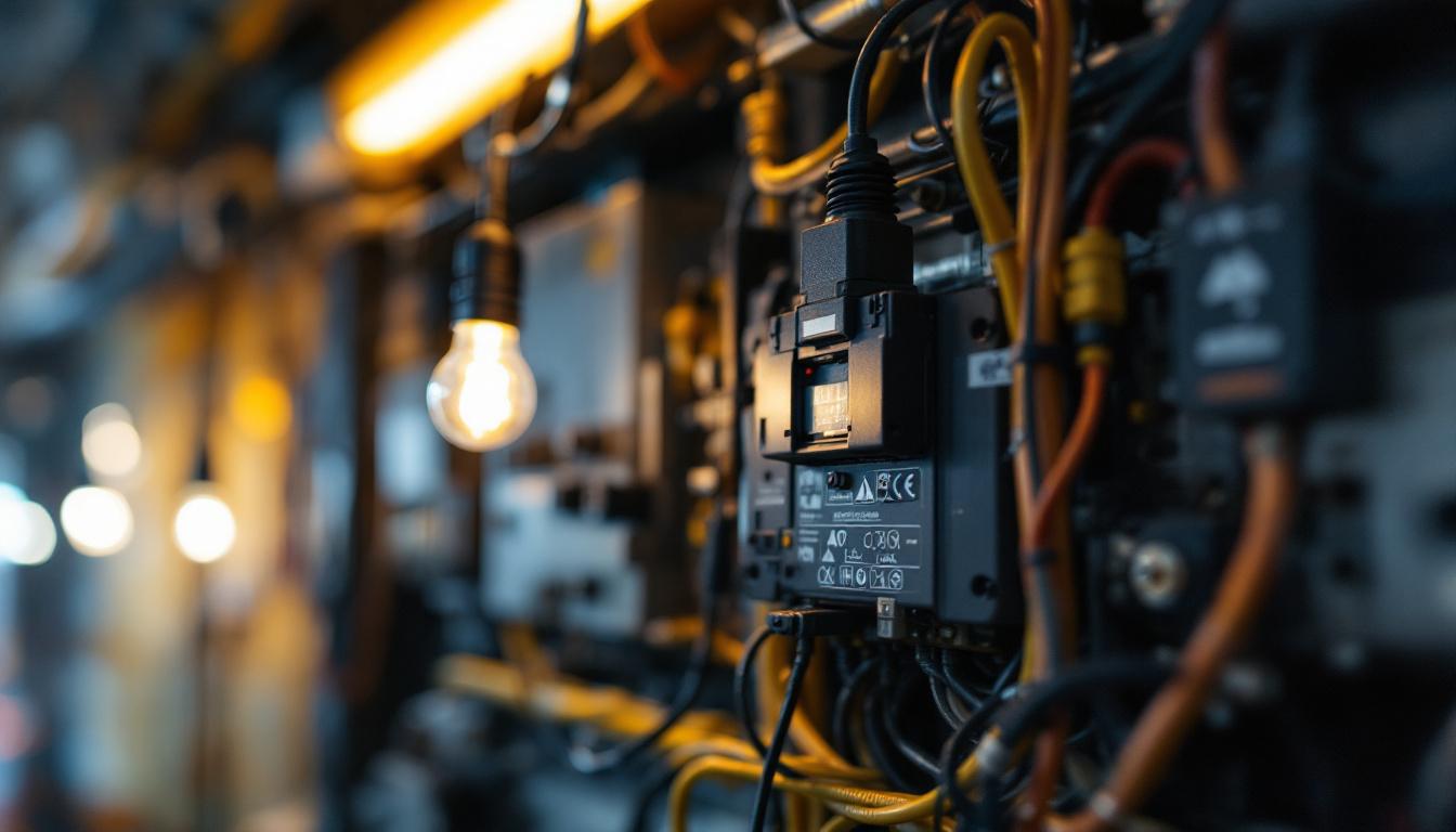 A photograph of a close-up of a pack light installation in a commercial setting