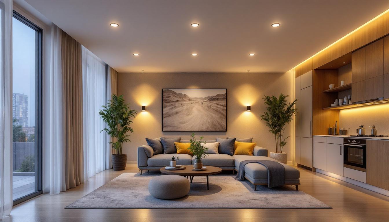 A photograph of a well-lit interior space featuring stylishly installed ic recessed can lights