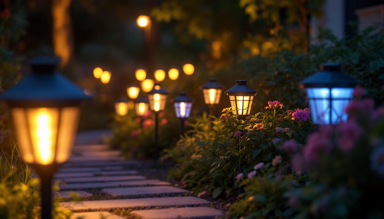 A photograph of a serene outdoor setting at dusk