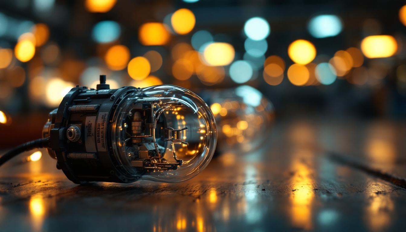 A photograph of a close-up shot of a mercury vapor lamp ballast