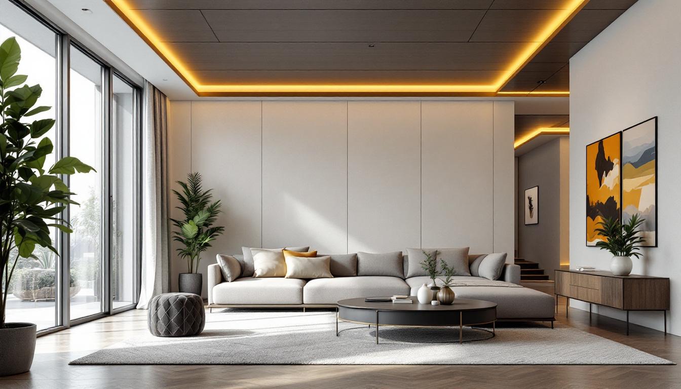 A photograph of a beautifully designed recessed can trim installation in a modern interior setting