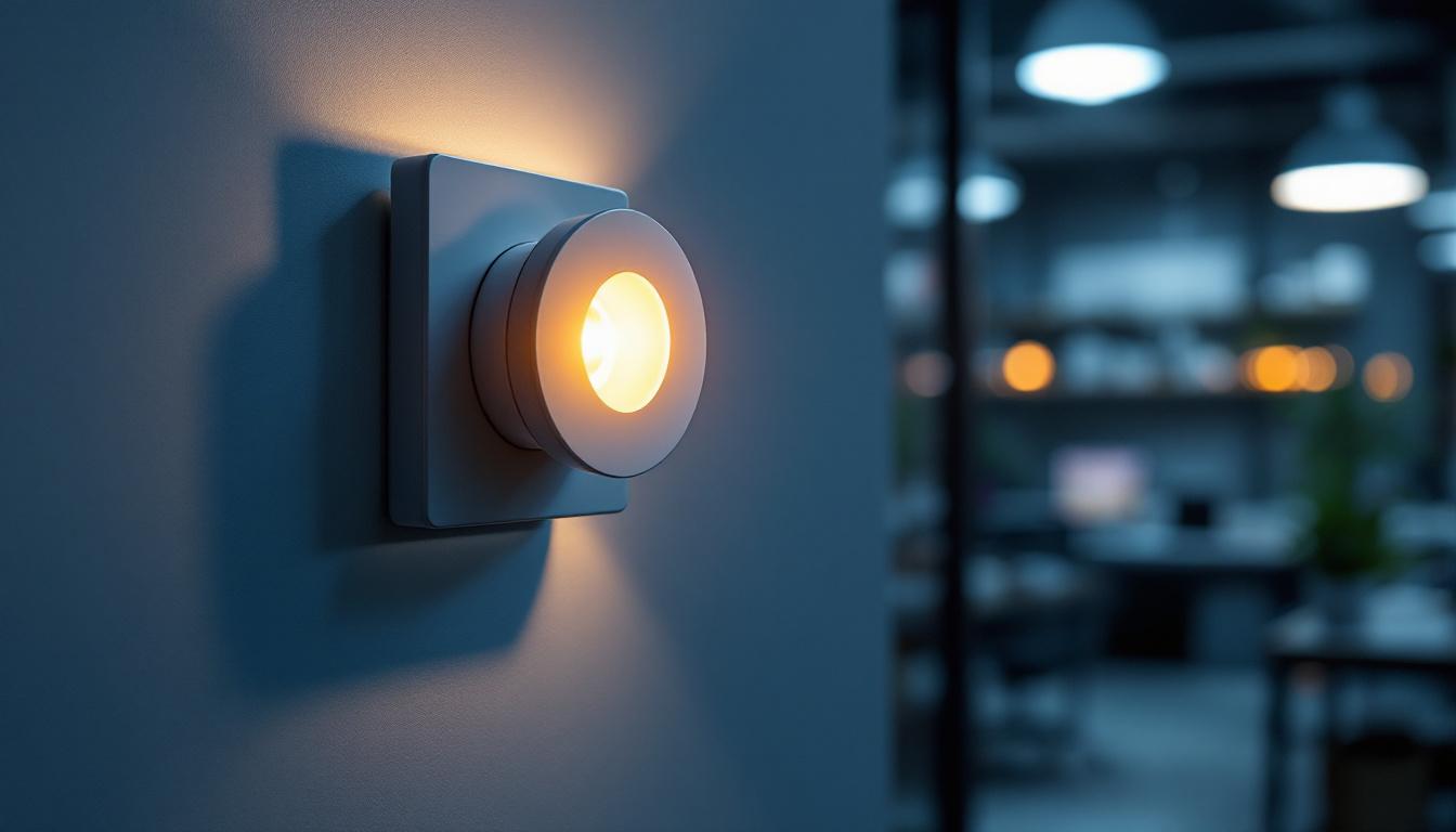 A photograph of a well-designed lighting outlet in an engineering workspace