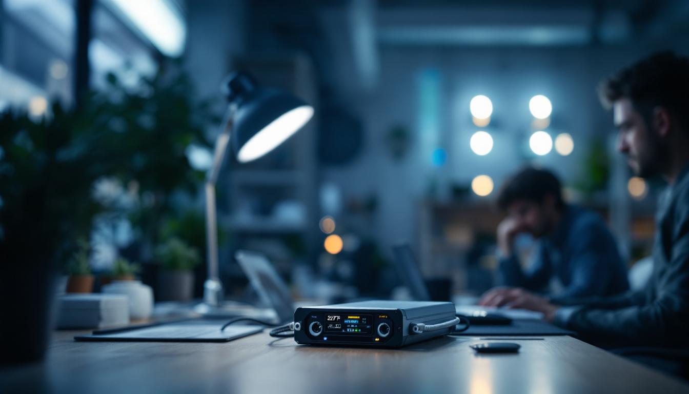 A photograph of a well-lit workspace featuring an f32t8 ballast with two lamps installed