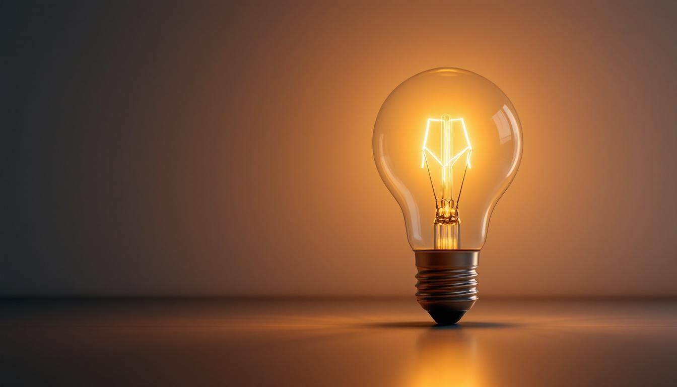 A photograph of a sleek b-c32 light bulb in a modern setting