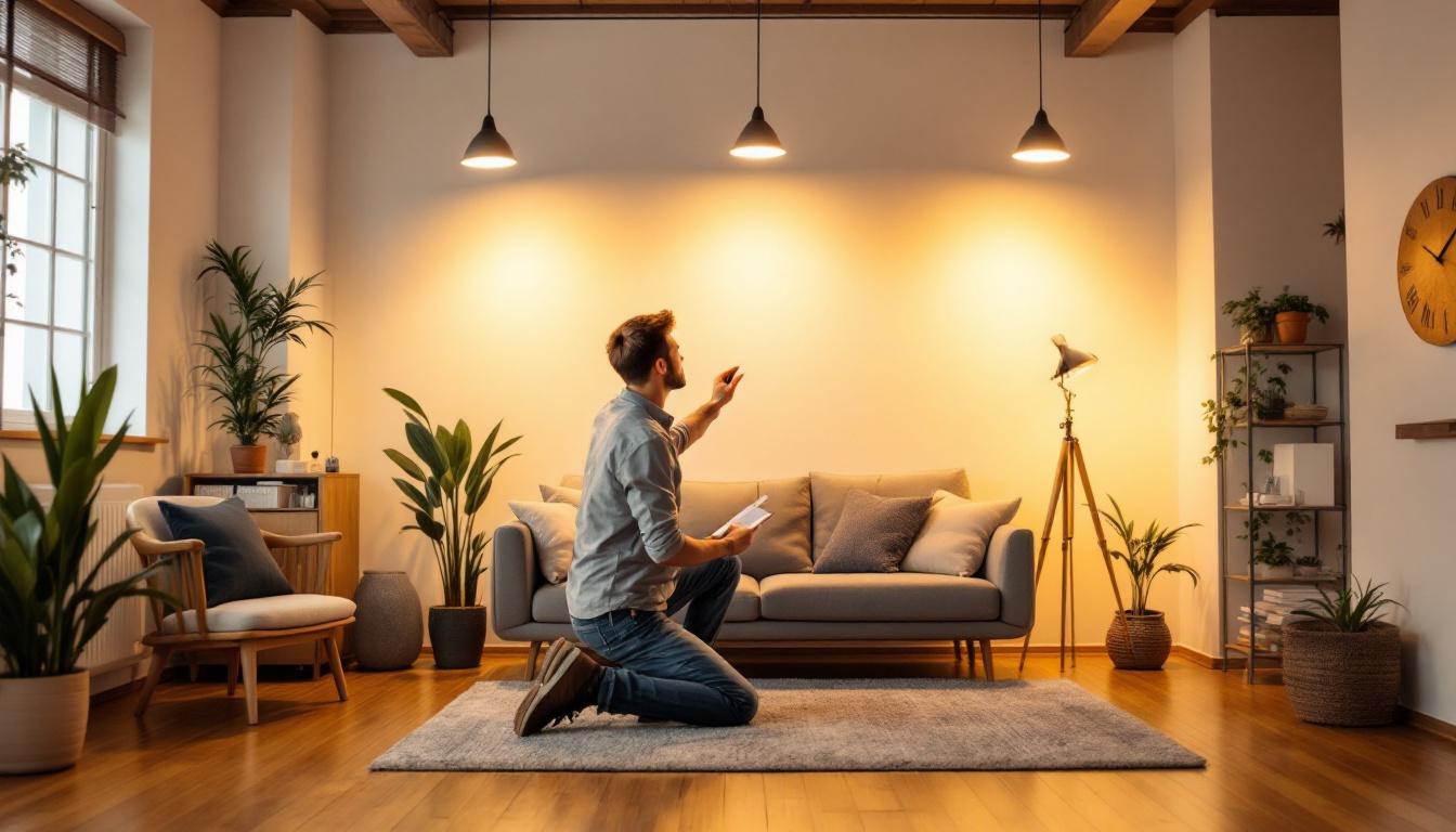 A photograph of a well-lit room featuring modern retrofit led can lights