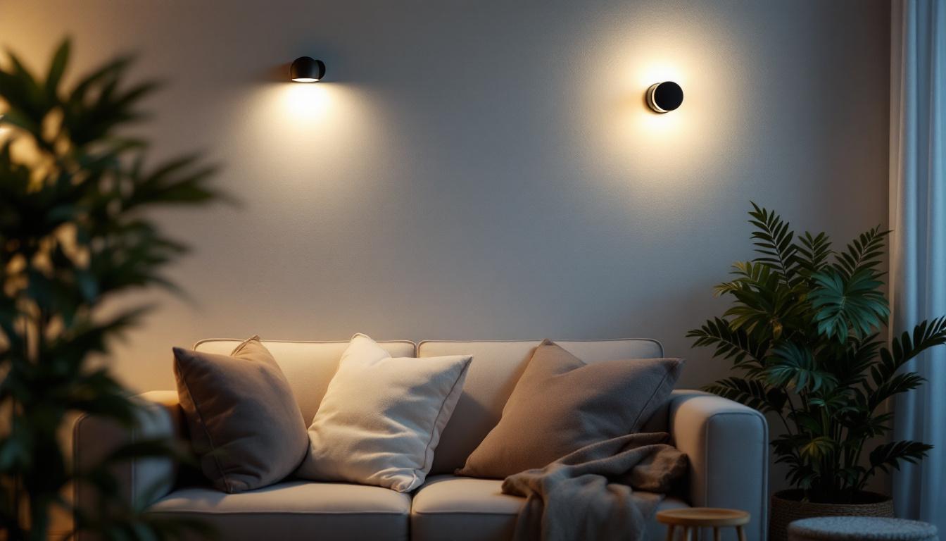 A photograph of a cozy interior space showcasing various small wall lighting fixtures in use