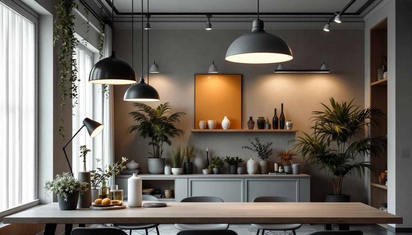 A photograph of a beautifully designed interior space featuring various led lamps in use