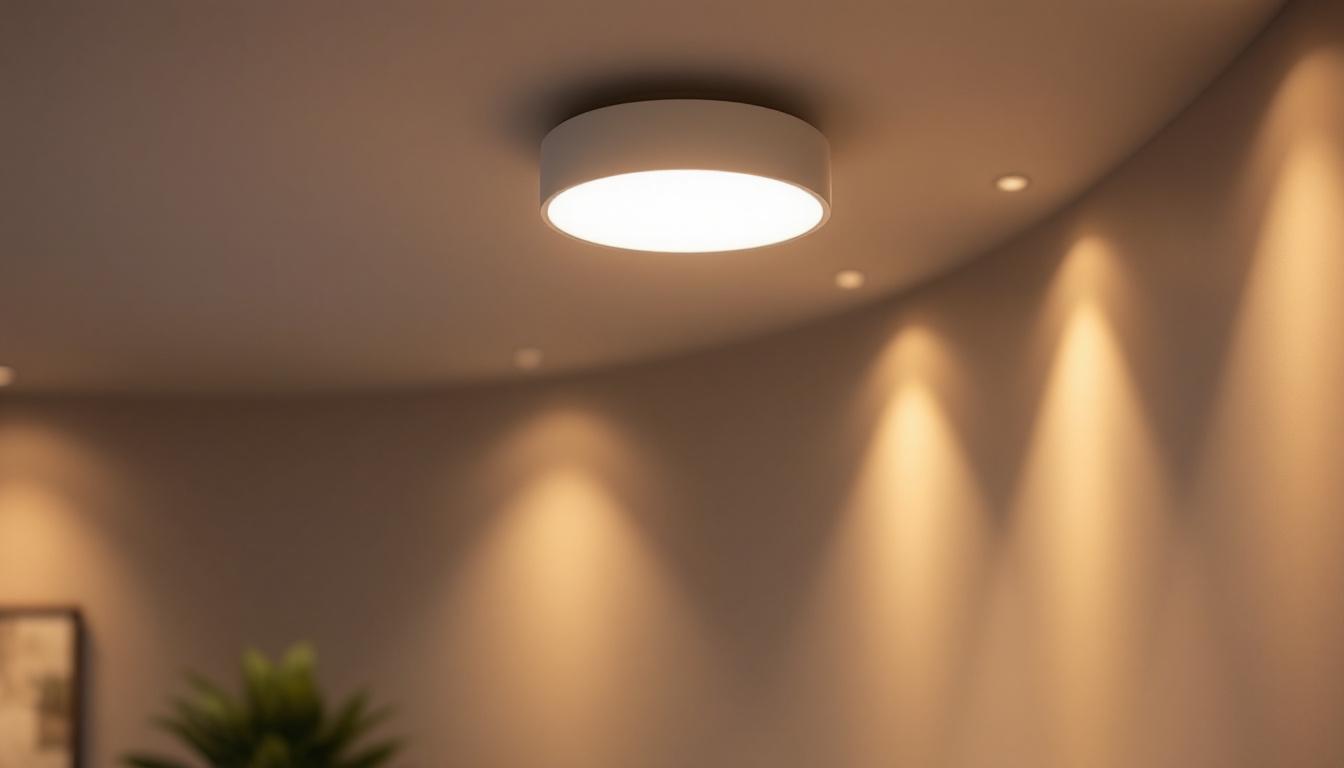 A photograph of a well-lit interior space featuring modern led retrofit recessed lights
