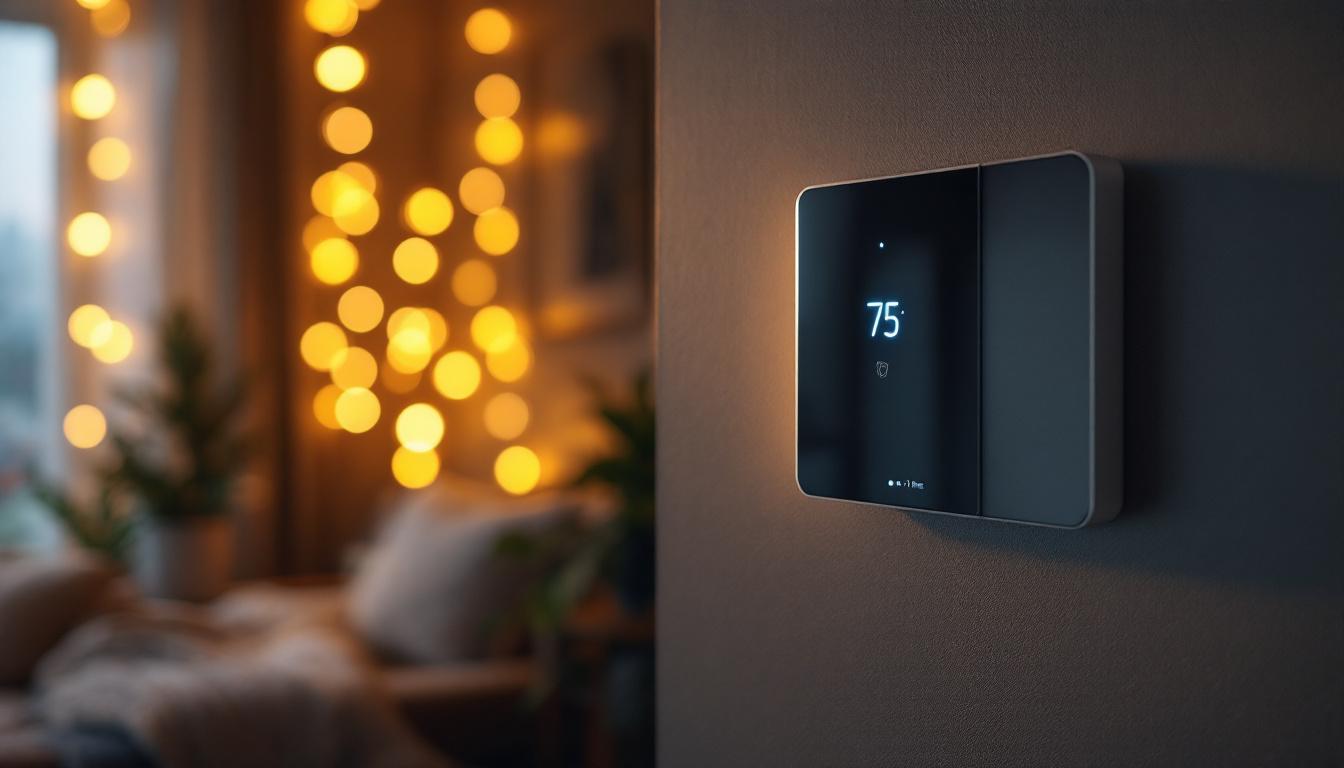 A photograph of a modern light switch timer installed on a stylish wall