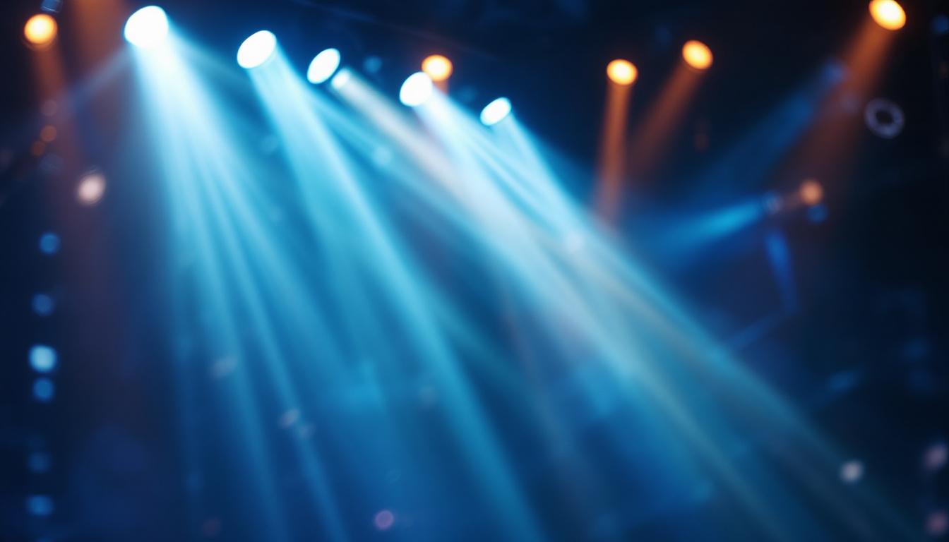 A photograph of a modern lighting system in action