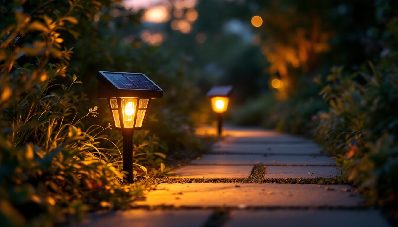 A photograph of a serene outdoor setting at dusk