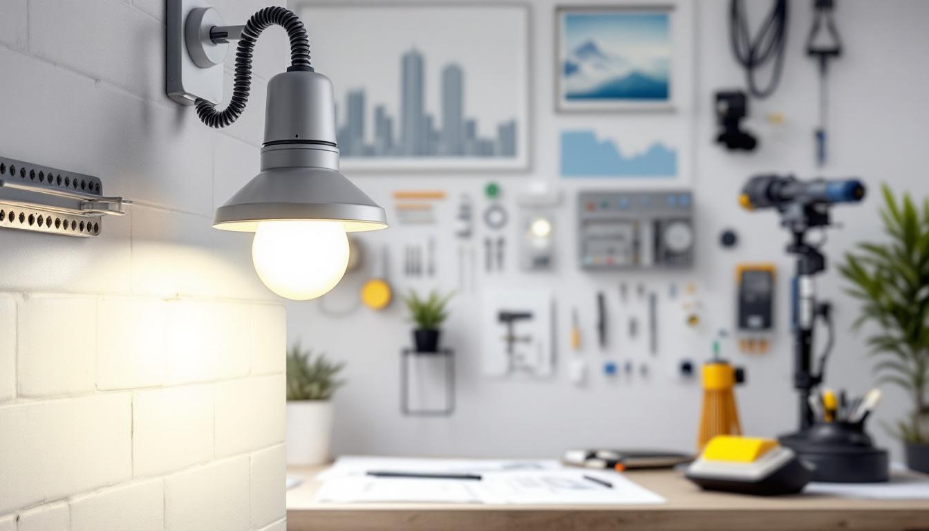 A photograph of a gx23 led lamp installed in a modern lighting project setting