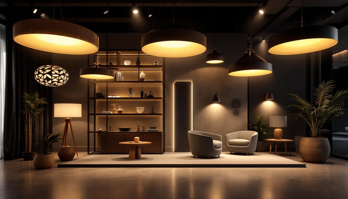 A photograph of a beautifully designed lighting display in a modern interior space