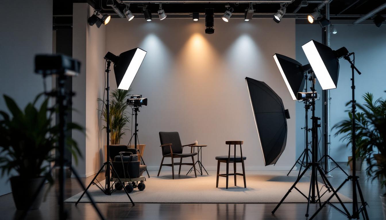 A photograph of a well-designed lighting setup in a modern interior space