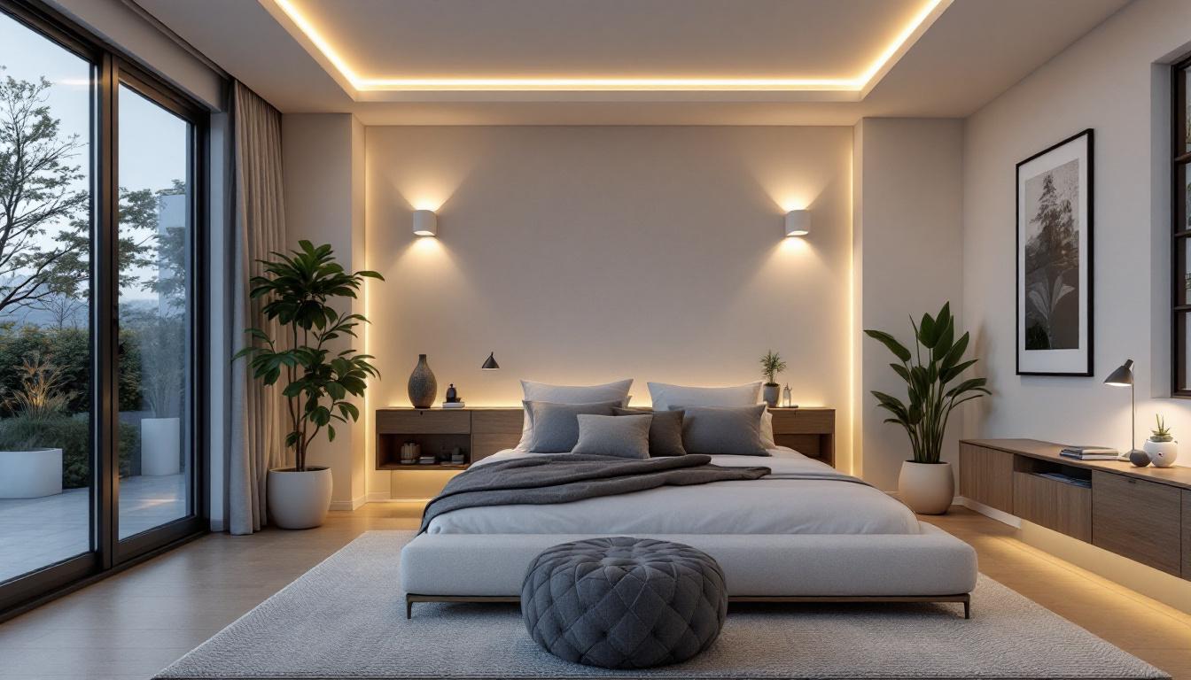 A photograph of a well-lit interior space showcasing a stylish installation of 6-inch led trim lights