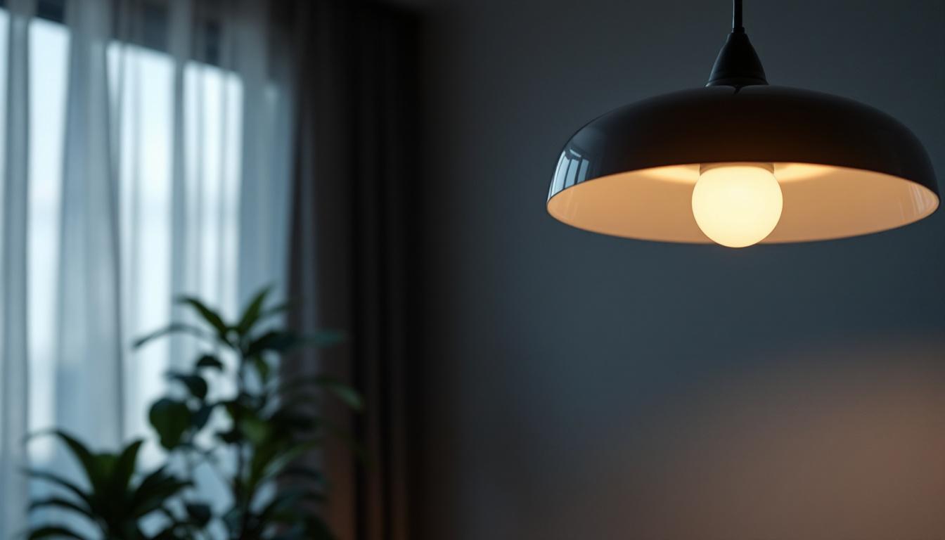 A photograph of a well-designed lighting fixture in a modern interior setting