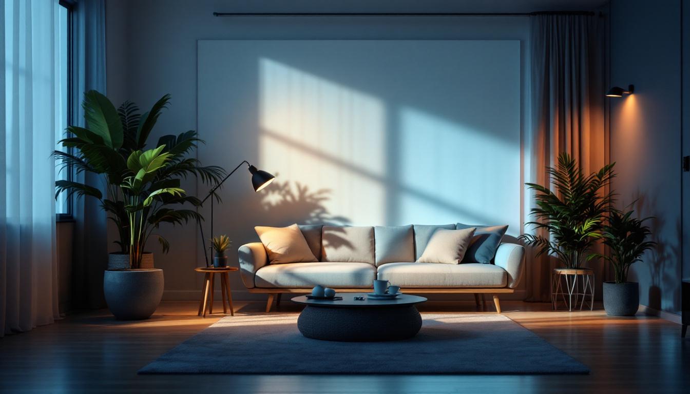 A photograph of a well-lit interior space that showcases low-glare lighting