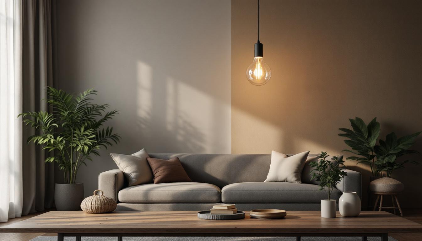 A photograph of a stylish room featuring a beautifully designed pendant light