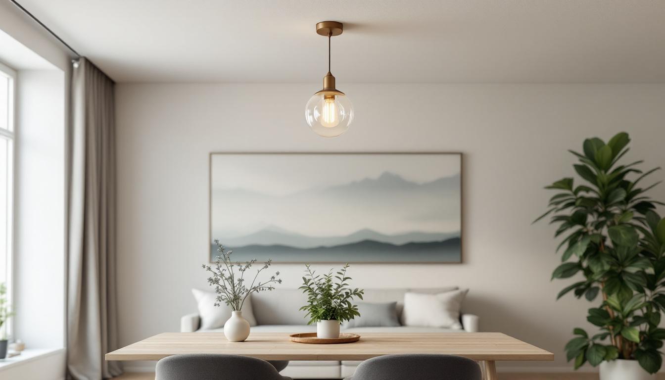 A photograph of a stylish yet affordable ceiling fixture in a well-lit room