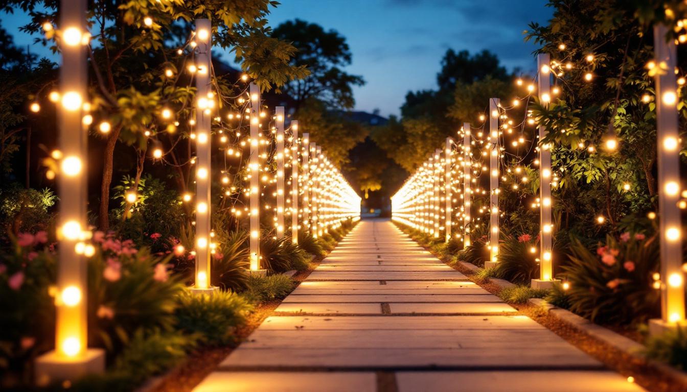 A photograph of a vibrant outdoor scene at dusk