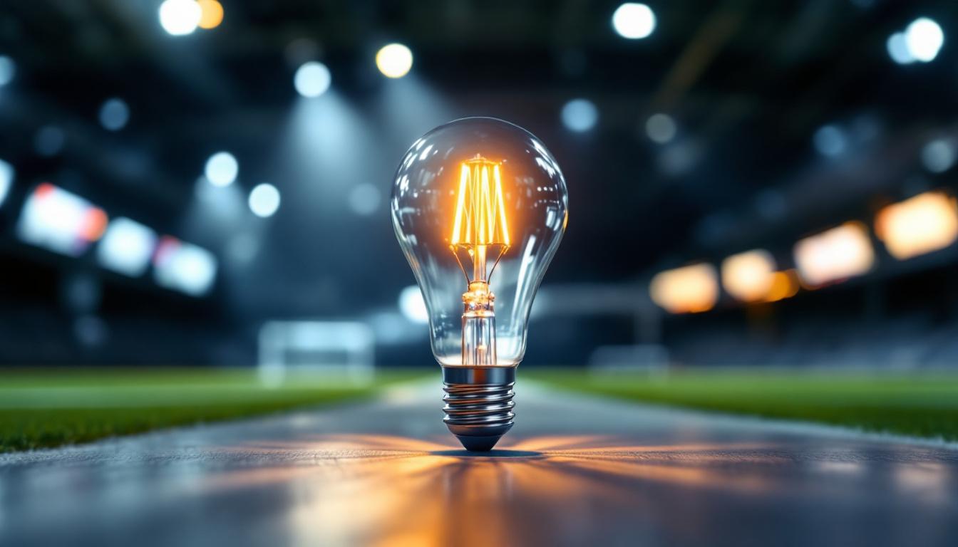A photograph of a metal halide 250 watt bulb in a well-lit environment