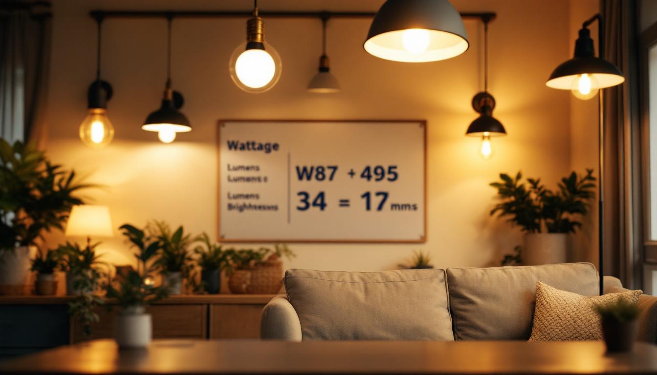 A photograph of a well-lit room showcasing various lighting fixtures