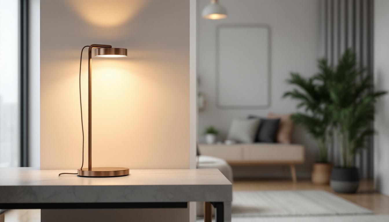 A photograph of a stylishly designed interior space illuminated by a 25 watt type t lamp