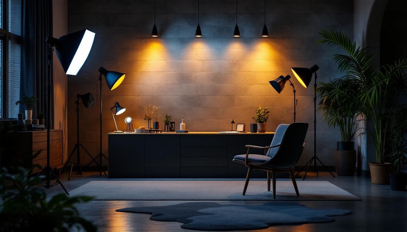 A photograph of a well-designed lighting setup in an interior space